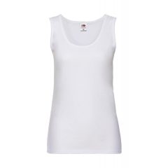 Női ujjatlan póló Fruit of the Loom Ladies' Valueweight Vest S (10), Fehér