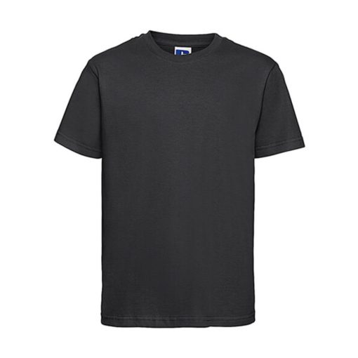 Gyerek rövid ujjú póló Russell Europe Kids' Slim T-Shirt -S (104/3-4), Fekete