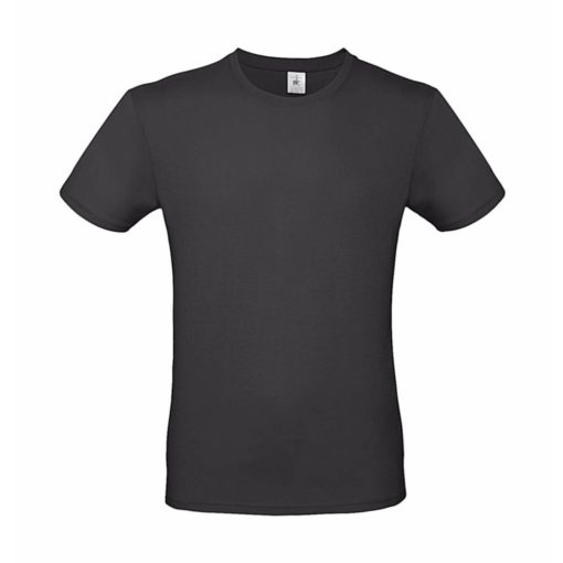 Férfi rövid ujjú póló B&C #E150 T-Shirt -3XL, Teljesen fekete