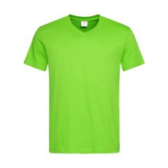   Férfi rövid ujjú póló Stedman Classic-T V-Neck 2XL, Kiwi zöld