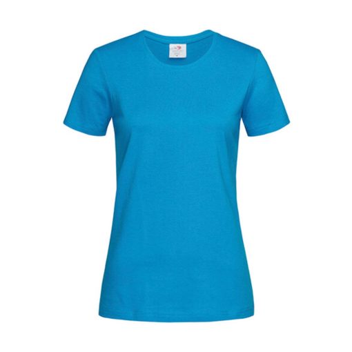 Női rövid ujjú póló Stedman Classic-T Fitted Women -L, Óceán kék