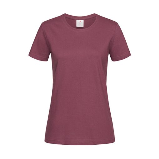 Női rövid ujjú póló Stedman Classic-T Fitted Women -L, Burgundi piros