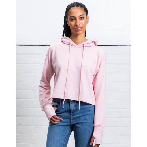 Női kapucnis hosszú ujjú pulóver Mantis Cropped Hoodie XS, Fehér