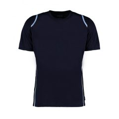 Férfi rövid ujjú póló Kustom Kit Regular Fit Cooltex Contrast Tee XS, Sötétkék navy/világos kék