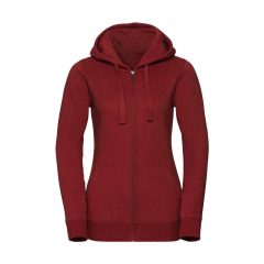 Női kapucnis hosszú ujjú pulóver Russell Europe Ladies' Authentic Melange Zipped Hood Sweat XS,