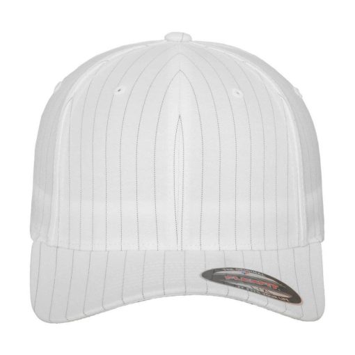 Uniszex  Sapka Flexfit Pinstripe Cap -L/XL, Fehér/Fekete