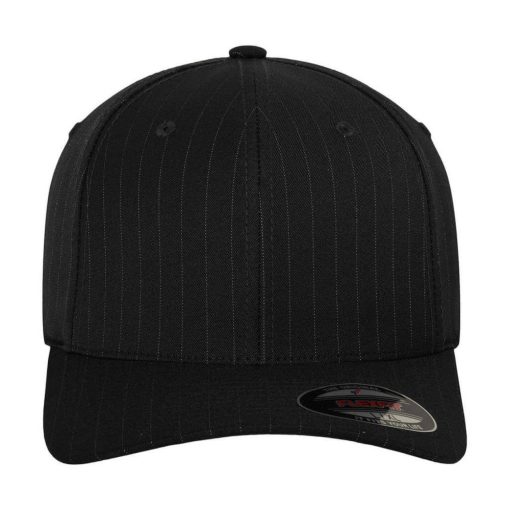 Uniszex  Sapka Flexfit Pinstripe Cap -L/XL, Sötétszürke/Fehér