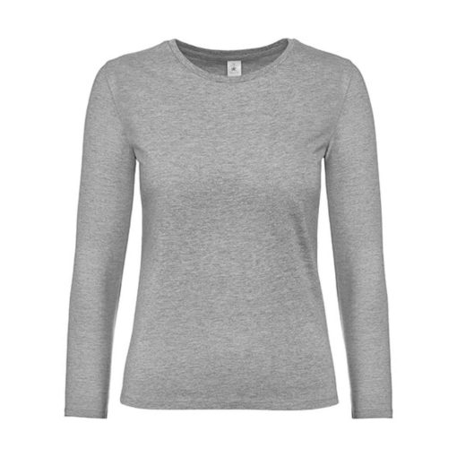 Női hosszú ujjú póló B&C #E190 LSL /women -2XL, Sportszürke