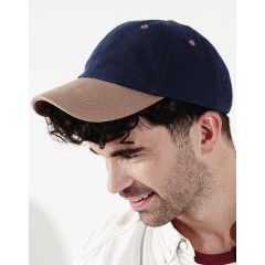 Női sapka Beechfield Low Profile Heavy Brushed Cotton Cap Egy méret, Fehér