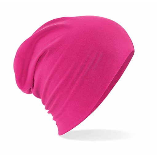 Uniszex téli sapka Beechfield Hemsedal Cotton Slouch Beanie B368 Fuchsia