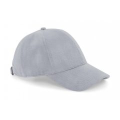 Uniszex sapka Beechfield Faux Suede 6 Panel Cap Egy méret, Világos Szürke