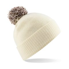   Uniszex téli sapka Beechfield Snowstar Beanie Egy méret, Törtfehér/Mocha