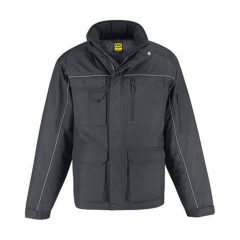 Férfi Kabát Kapucnis Hosszú ujjú B & C Shelter PRO Jacket -S, Sötétszürke