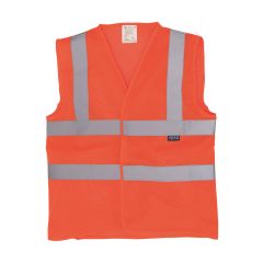 Uniszex ujjatlan mellény Yoko Fluo Open Mesh Waistcoat L, Fluo Narancs