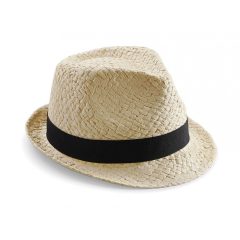 Uniszex sapka Beechfield Festival Trilby L/XL, Naturál