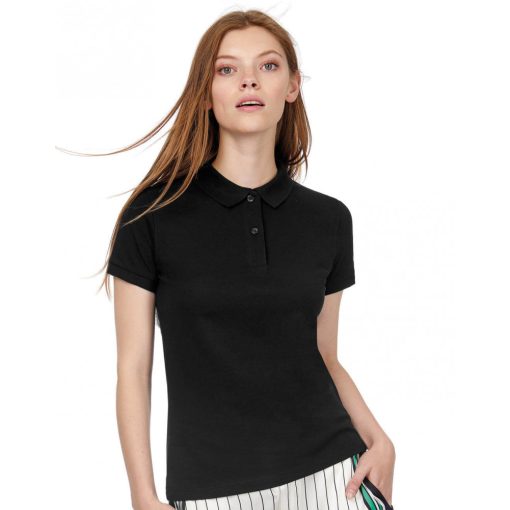 Női rövid ujjú organikus galléros póló B and C Organic Inspire Polo /women S, Sötétkék (navy)