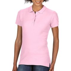 Női Galléros póló  Rövid ujjú Gildan Premium Cotton Ladies' Double Piqué Polo   Világos rózsasz