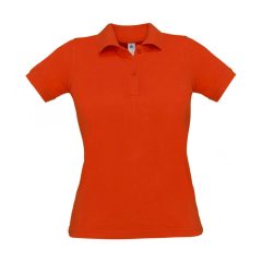 Női rövid ujjú galléros póló B and C Safran Pure/women Polo XS, Sütőtök sárga