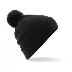   Uniszex kötött sapka Beechfield Original Pom Pom Beanie Egy méret, Fekete