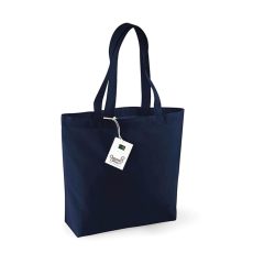 Uniszex organikus bevásárló táska Westford Mill Organic Cotton Shopper Egy méret, Sötétkék (navy