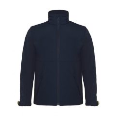 Gyerek kapucnis kabát B and C Hooded Softshell/kids 5/6 (110/116), Sötétkék (navy)