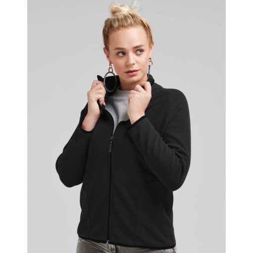 Női hosszú ujjú kabát SG Ladies' Full Zip Microfleece S, Mély fekete