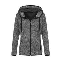   Női hosszú ujjú polár Stedman Knit Fleece Jacket Women S, Sötét szürke Melange