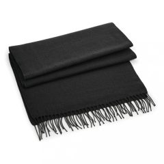 Uniszex sál Beechfield Classic Woven Scarf Egy méret, Fekete