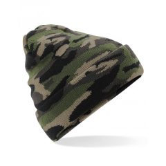   Uniszex téli sapka Beechfield Camo Cuffed Beanie Egy méret, Arctic Camo