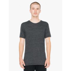   Uniszex póló American Apparel AATR401 Tri-Blend Rövid Ujjú Track póló -S, Tri-Black