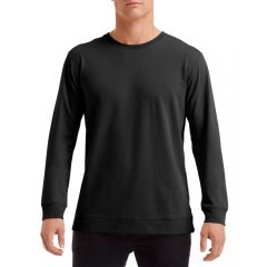 Uniszex póló Anvil AN73000 Light Terry Crew -L, Black