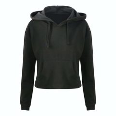 Női kapucnis pulóver Just Hoods AWJH016 Women S Cropped Hoodie -XS, Jet Black