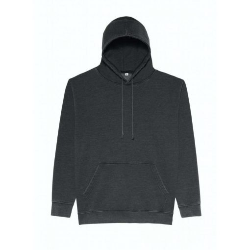 Uniszex kapucnis pulóver Just Hoods AWJH090 Washed Hoodie -2XL, Washed Jet Black