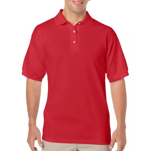 Uniszex galléros póló Gildan GI8800 Dryblend Adult Jersey polo -S, Red