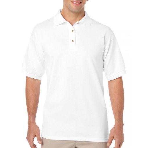 Uniszex galléros póló Gildan GI8800 Dryblend Adult Jersey polo -3XL, White