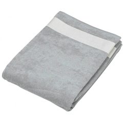   Uniszex törölköző Kariban KA118 Beach Towel -100X160, Light Grey/White