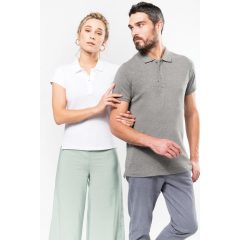 Női galléros póló Kariban KA210 Ladies’ Organic piqué Short-Sleeved polo Shirt -XS, Grey Heathe