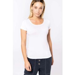 Női póló Kariban KA399 Ladies Short-Sleeved Organic T-Shirt With Raw Edge neckline -M,
