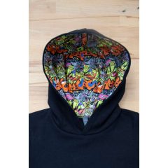 Uniszex kapucnis pulóver Kariban KA4014 Kids Contrast patterned Hooded Sweatshirt -6/8