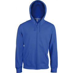 Uniszex kapucnis pulóver Kariban KA454 Men S Full Zip Hooded Sweatshirt -L, Light Roya