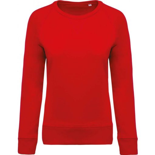 Női pulóver Kariban KA481 Ladies’ Organic Cotton Crew neck Raglan Sleeve Sweatshirt -2