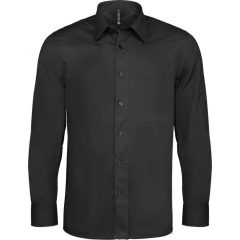   Férfi ing Kariban KA529 Long-Sleeved Cotton/Elastane Shirt -XL, Black