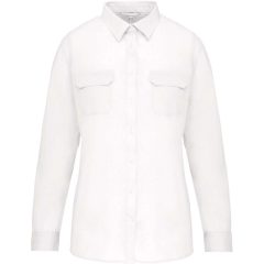 Női blúz Kariban KA591 Ladies Long Sleeved Safari Shirt -2XL, White