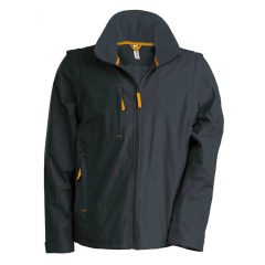 Uniszex kabát Kariban KA639 Score - Detachable-Sleeved Blouson Jacket -M, Dark Grey/Or