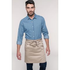   Uniszex, női, férfi kötény, szakács, pincér Kariban KA899 polycotton Mid-Length Apron -Egy méret, Dark Grey