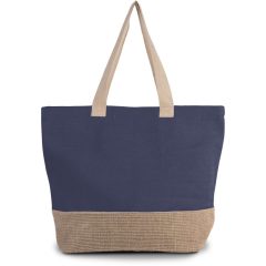 Női táska Kimood KI0258 Rustic Juco Hold-All Shopper Bag -Egy méret, Patriot Blue/Natu