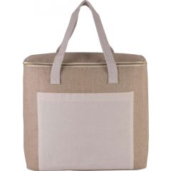   Uniszex táska Kimood KI0354 Jute Cool Bag - Large Size -Egy méret, Natural