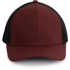 Uniszex sapka K-UP KP142 Urban Trucker Cap - 6 panels -Egy méret, Tawny Port Heather/B