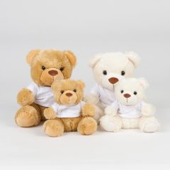 Uniszex póló Mumbles MM030 Bear In A T-Shirt -S, Cream