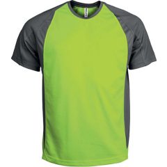   Férfi póló Proact PA467 Two-Tone Short-Sleeved T-Shirt -S, Lime/Dark Grey